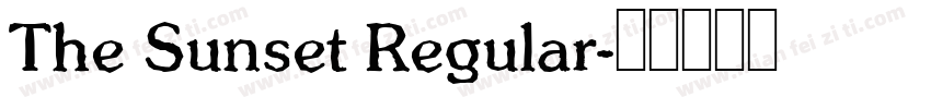 The Sunset Regular字体转换